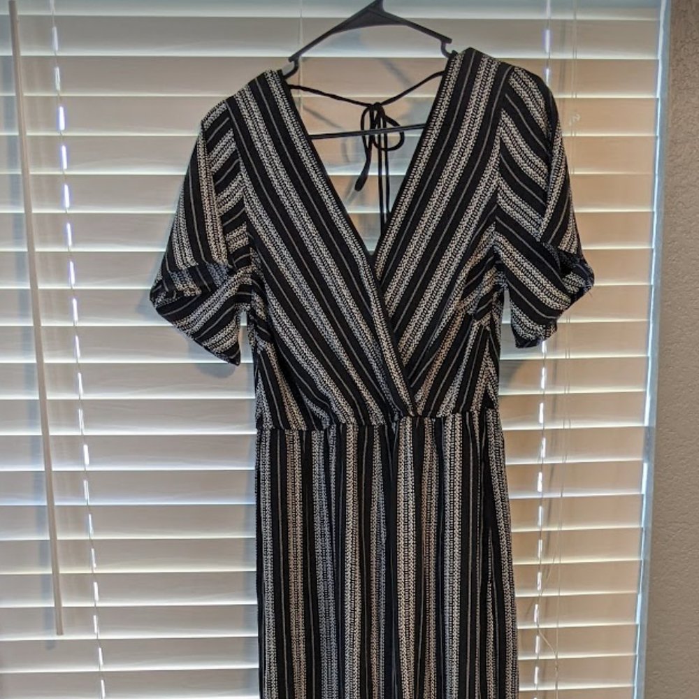 Target Xhilaration Black & White Boho Jumpsuit